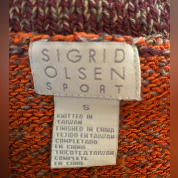 Sigrid Olsen Sport Stripped Cowlneck Sweater - Picture 4 of 6